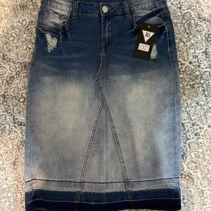 Be-Girl Blue Blush Denim Skirt